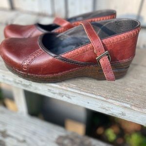 Dansko oxblood Mary Jane shoes size 38